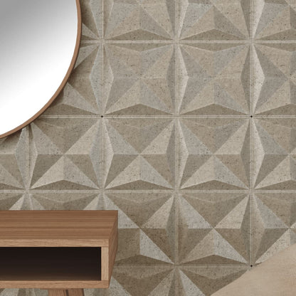 Pannelli Murali 12 pz Beton 50x50 cm XPS 3 m² Origami