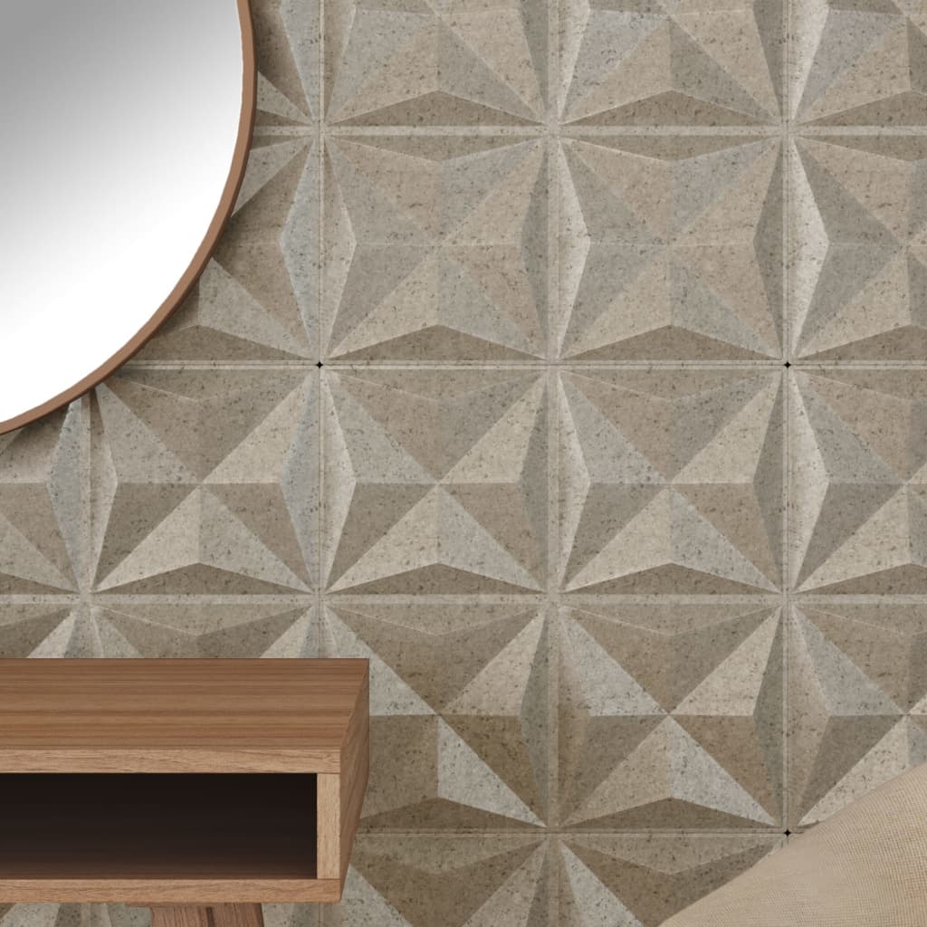 Pannelli Murali 24 pz Beton 50x50 cm XPS 6 m² Origami