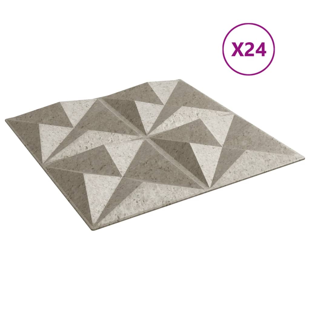 Pannelli Murali 24 pz Beton 50x50 cm XPS 6 m² Origami
