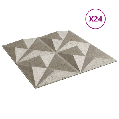 Pannelli Murali 24 pz Beton 50x50 cm XPS 6 m² Origami