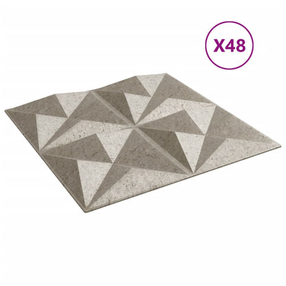 Pannelli Murali 48 pz Beton 50x50 cm XPS 12 m² Origami