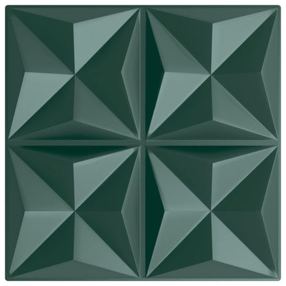 Pannelli Murali 12 pz Verdi 50x50 cm XPS 3 m² Origami