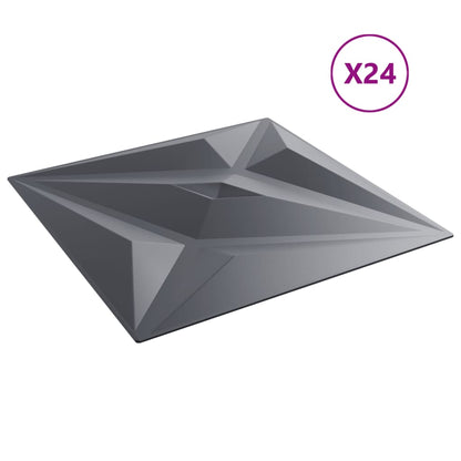 Pannelli Murali 24 pz Grigi 50x50 cm XPS 6 m² Stella