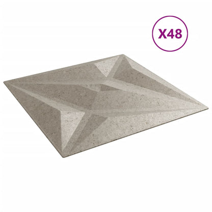 Pannelli Murali 48 pz Beton 50x50 cm XPS 12 m² Stella