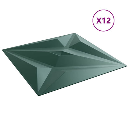 Pannelli Murali 12 pz Verdi 50x50 cm XPS 3 m² Stella
