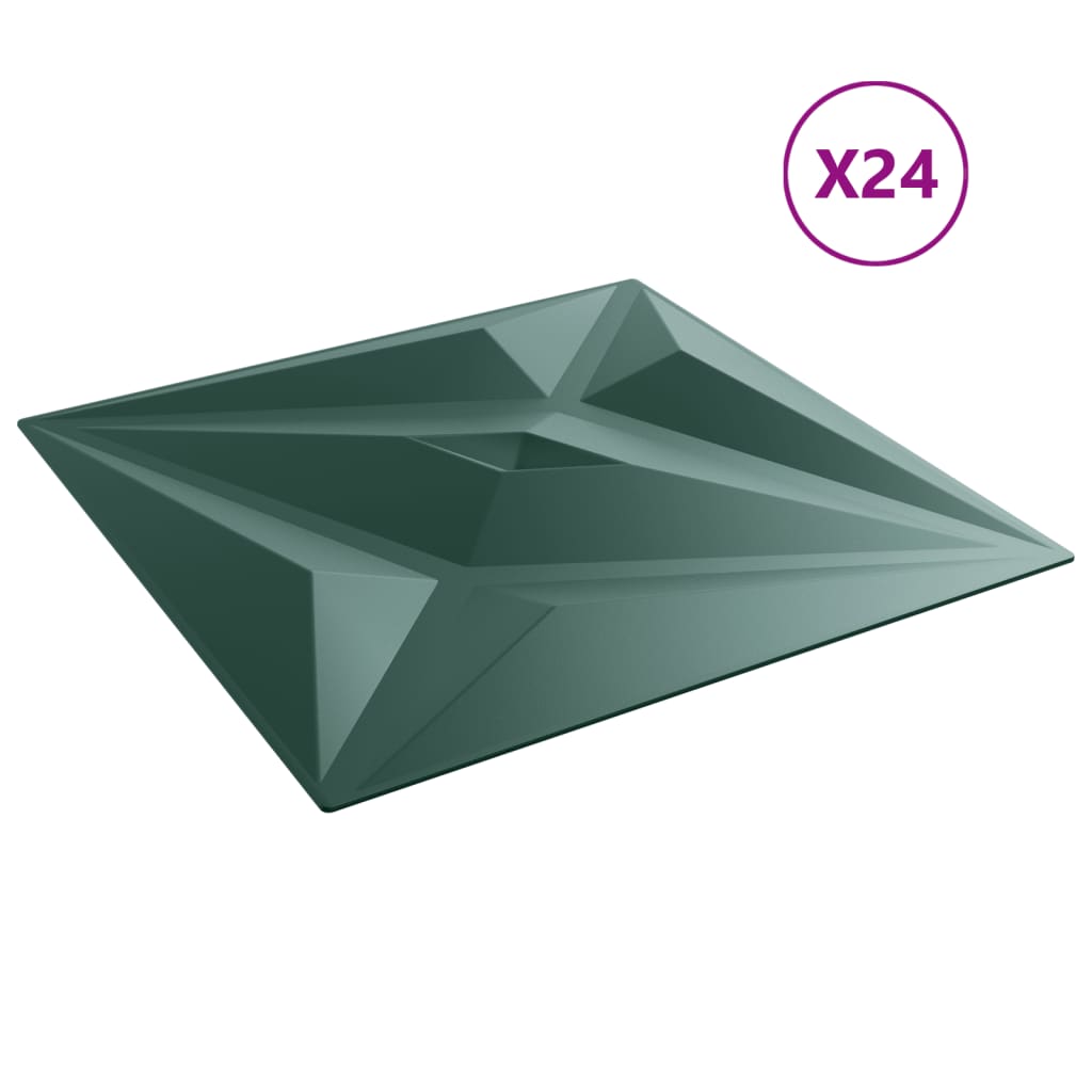 Pannelli Murali 24 pz Verdi 50x50 cm XPS 6 m² Stella
