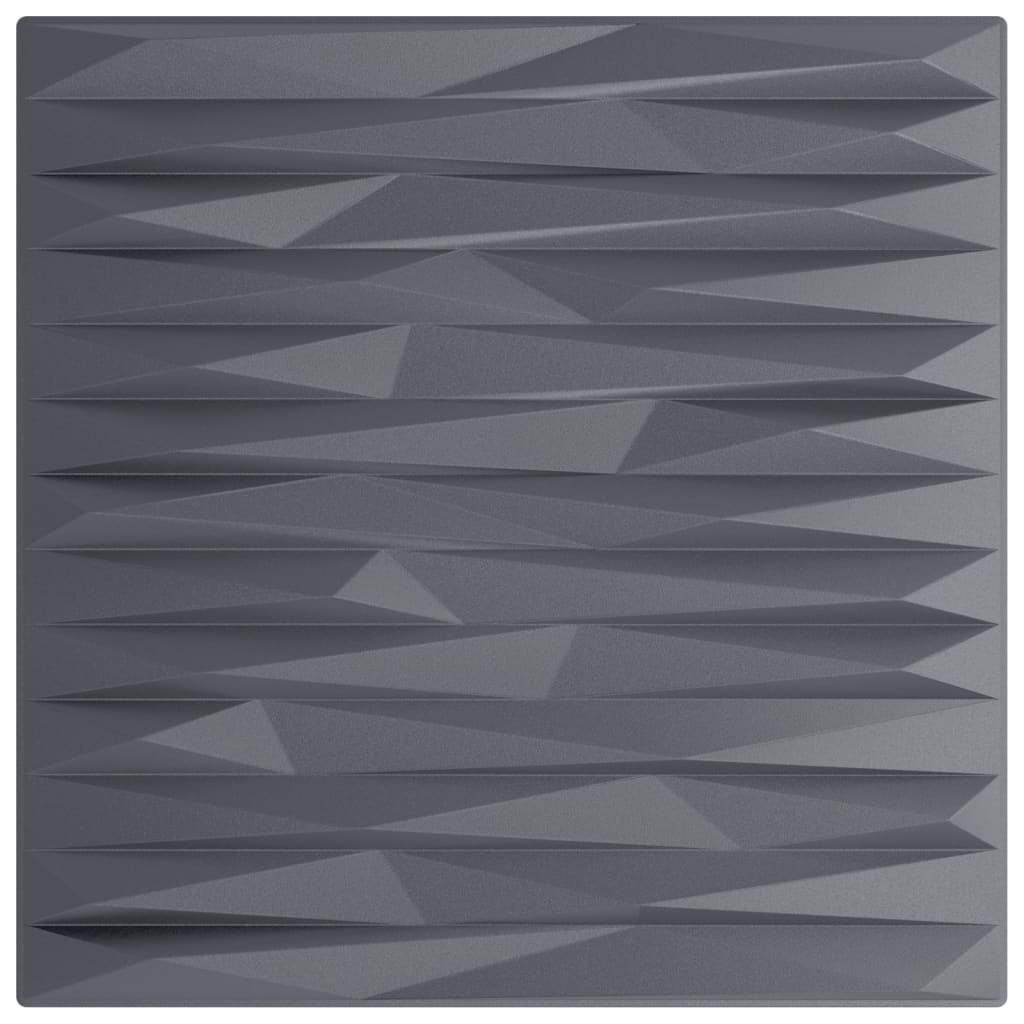 Pannelli Murali 12 pz Grigi 50x50 cm XPS 3 m² Pietra
