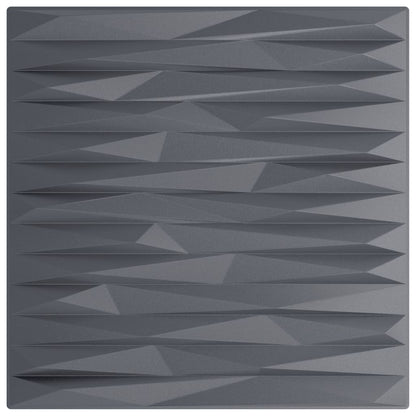 Pannelli Murali 12 pz Grigi 50x50 cm XPS 3 m² Pietra