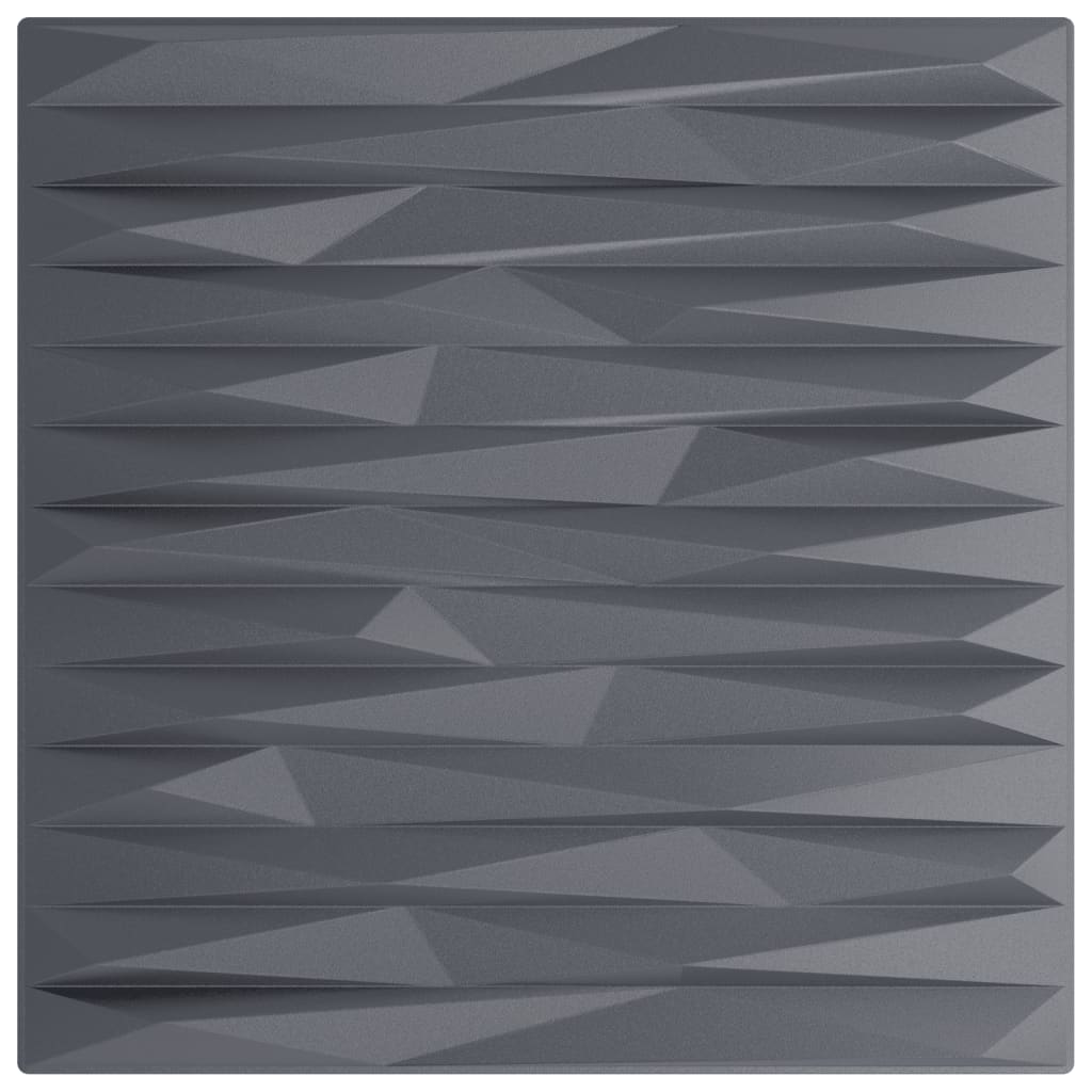Pannelli Murali 48 pz Grigi 50x50 cm XPS 12 m² Pietra
