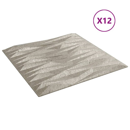 Pannelli Murali 12 pz Beton 50x50 cm XPS 3 m² Pietra