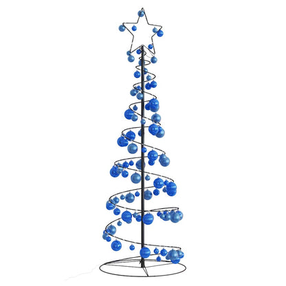 Albero di Natale a LED con Palline 100 LED Bianco Caldo 150 cm