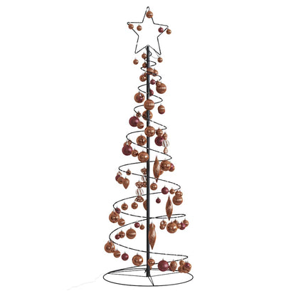 Albero di Natale a LED con Palline 100 LED Bianco Caldo 150 cm