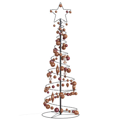 Albero di Natale a LED con Palline 100 LED Bianco Caldo 150 cm