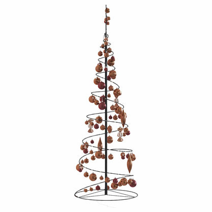 Albero di Natale a LED con Palline 100 LED Bianco Caldo 150 cm