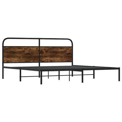 Giroletto senza Materaso in Metallo Rovere Fumo 183x213 cm