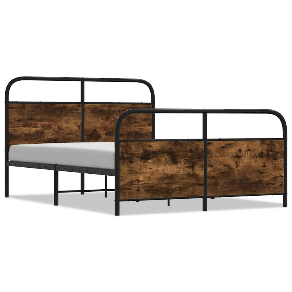 Giroletto senza Materaso in Metallo Rovere Fumo 140x190 cm