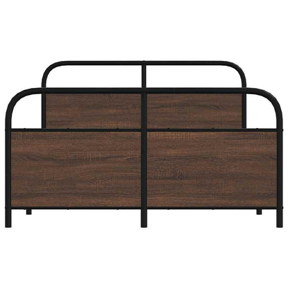 Giroletto senza Materasso in Metallo Rovere Marrone 140x200 cm