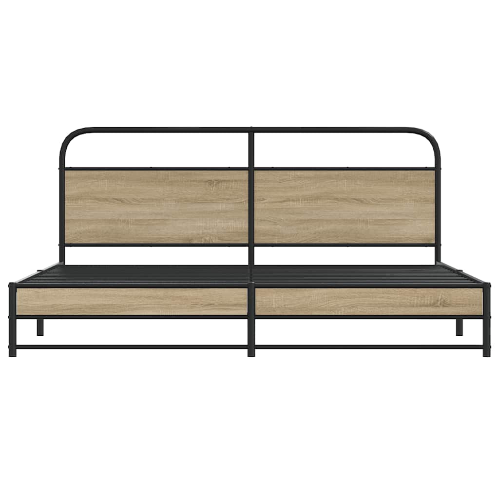 Giroletto senza Materaso in Metallo Rovere Fumo 200x200 cm
