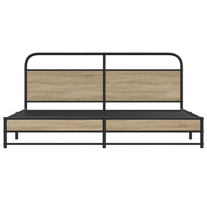 Giroletto senza Materaso in Metallo Rovere Fumo 200x200 cm