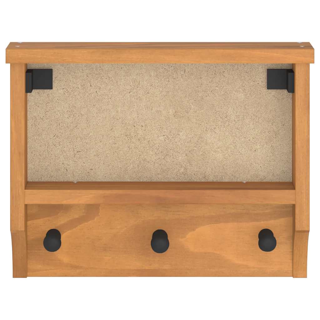 Appendiabiti da Parete SANDNES 45x12x35 cm in Legno di Pino