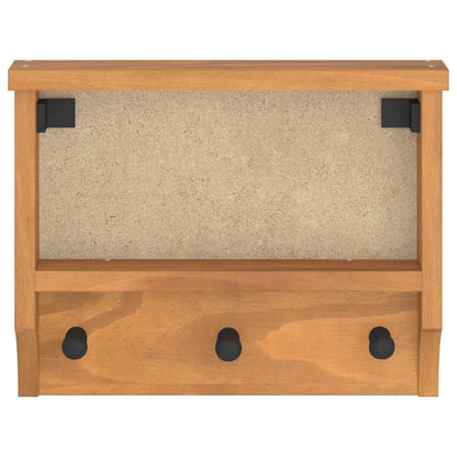 Appendiabiti da Parete SANDNES 45x12x35 cm in Legno di Pino