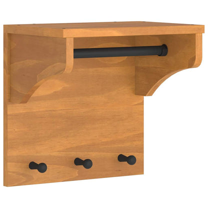 Appendiabiti da Parete SANDNES 43x30x42 cm in Legno di Pino