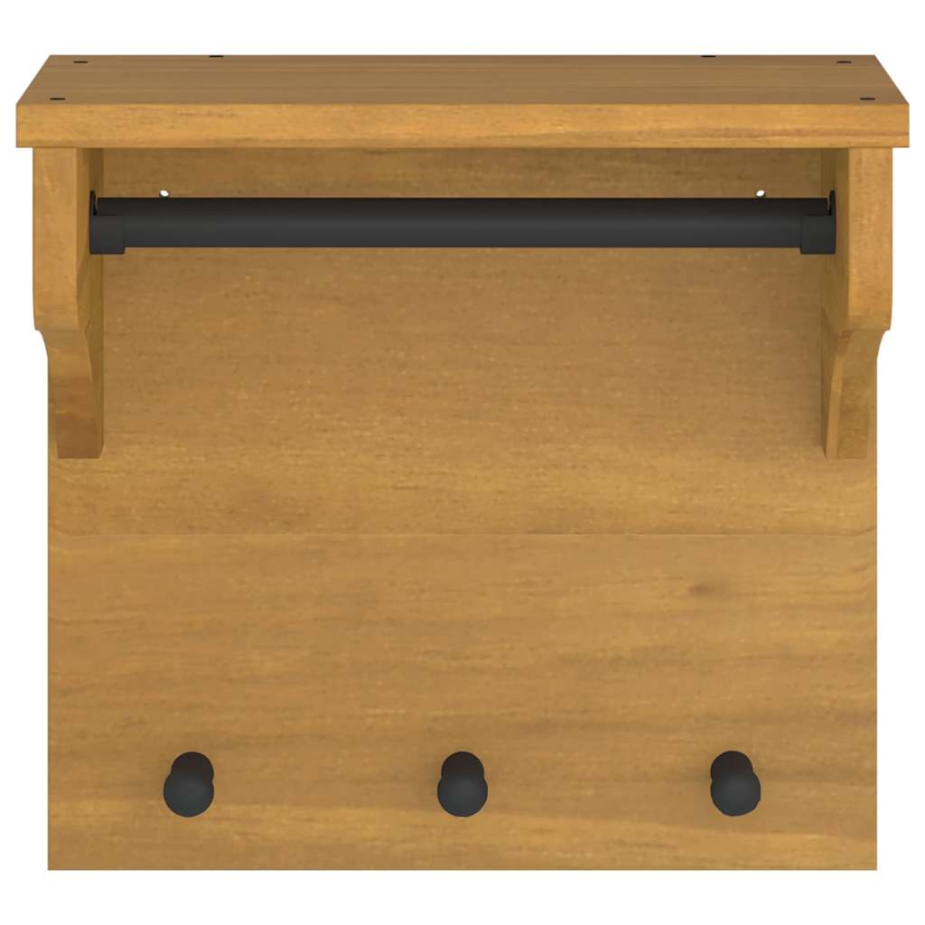 Appendiabiti da Parete SANDNES 43x30x42 cm in Legno di Pino