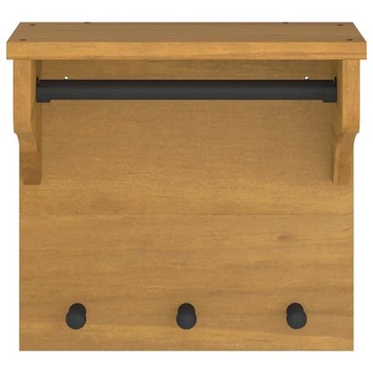 Appendiabiti da Parete SANDNES 43x30x42 cm in Legno di Pino