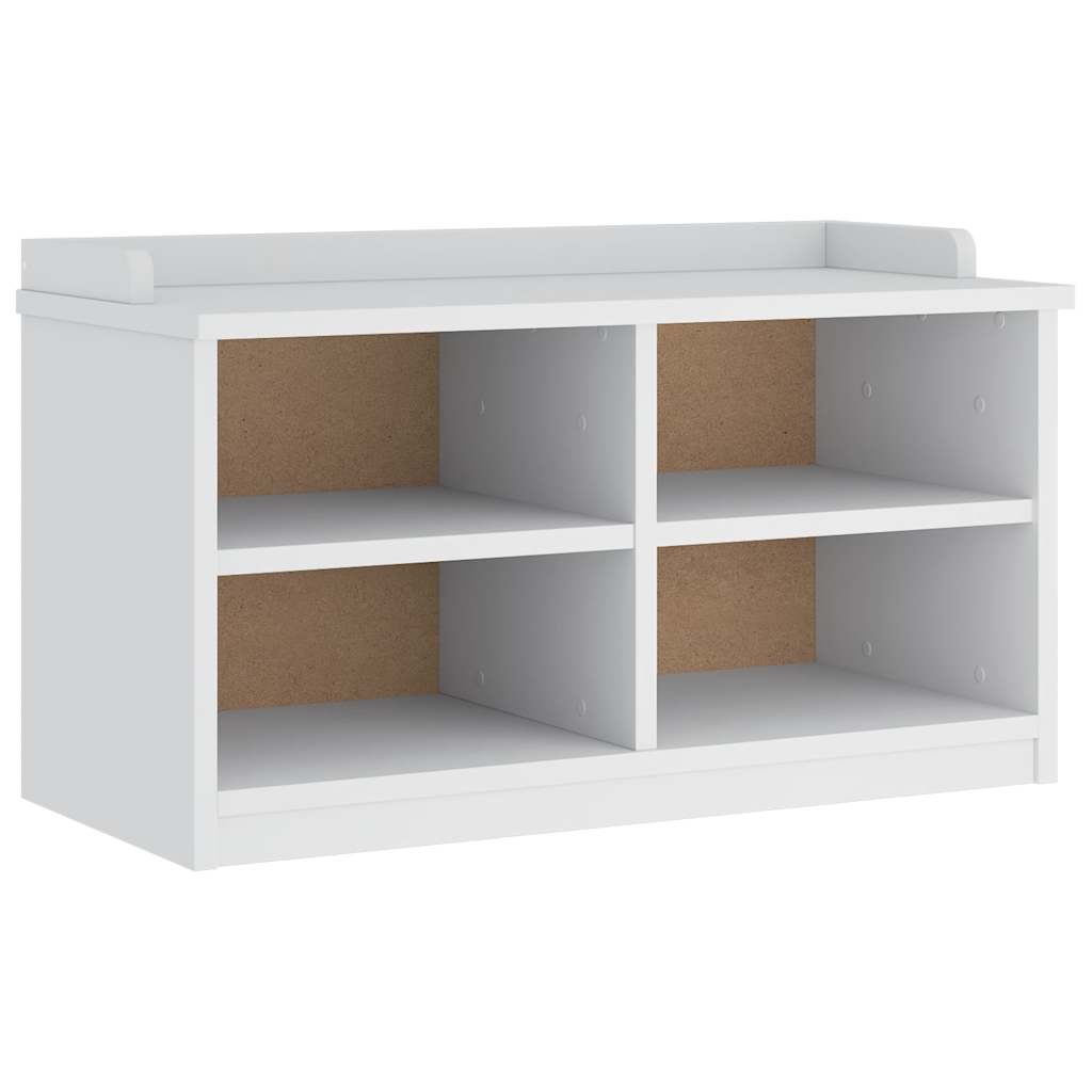 Panca da Corridoio SANDNES Bianca 87x40x50 cm in Legno di Pino