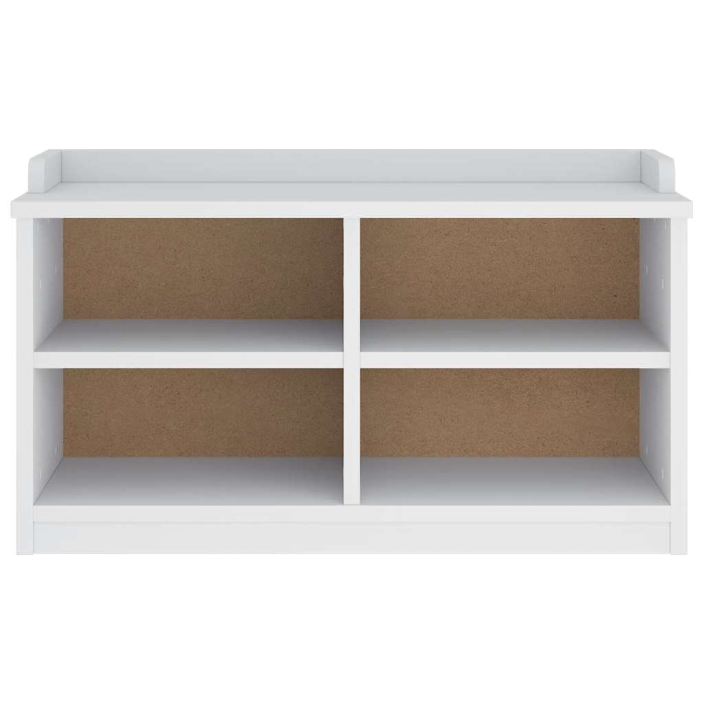 Panca da Corridoio SANDNES Bianca 87x40x50 cm in Legno di Pino