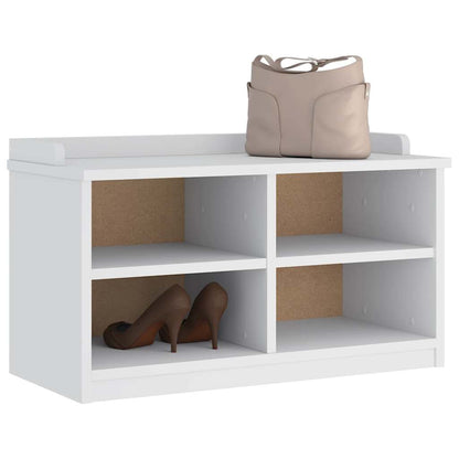 Panca da Corridoio SANDNES Bianca 87x40x50 cm in Legno di Pino