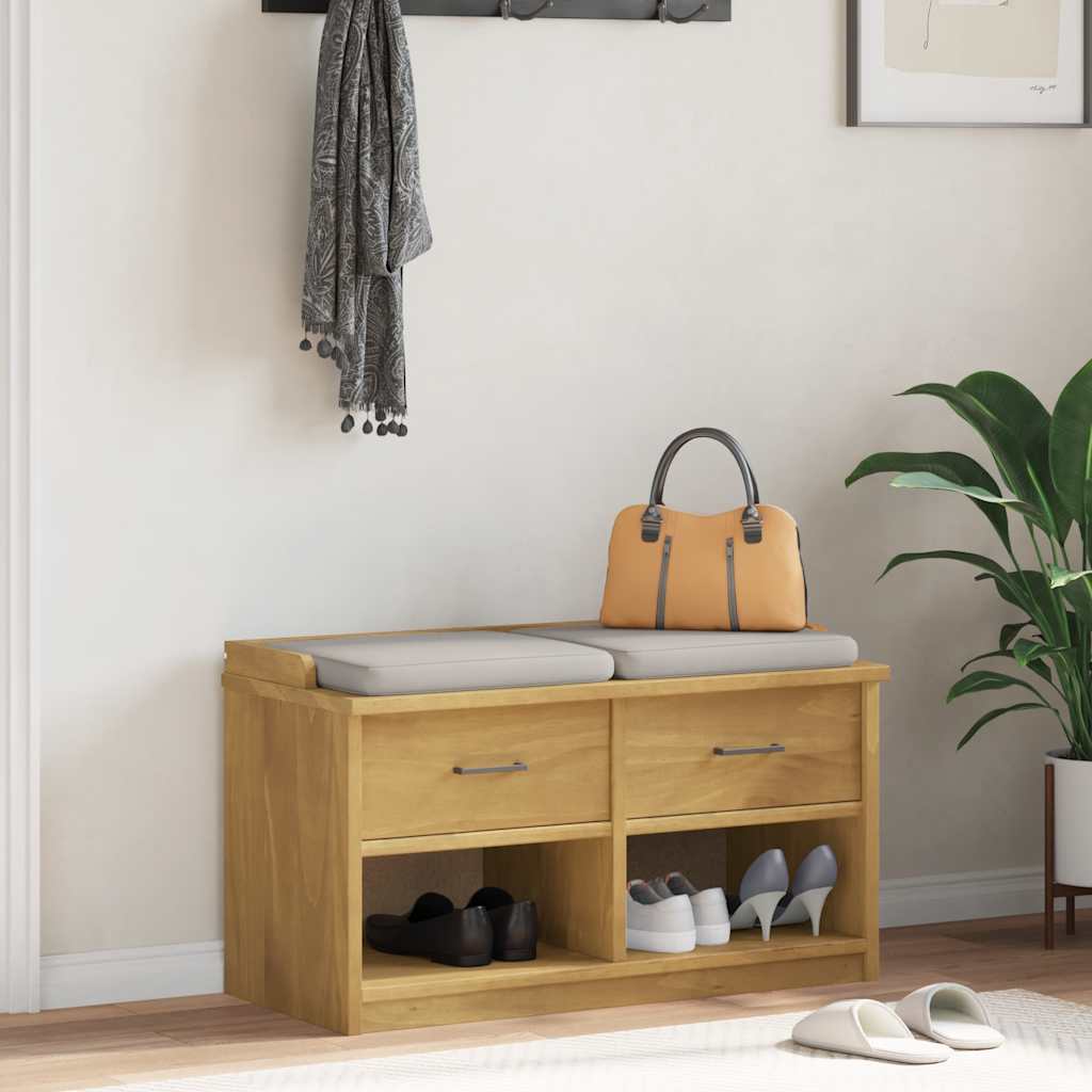 Panca da Corridoio SANDNES 87x40x50 cm Legno Massello di Pino