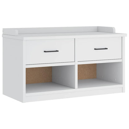 Panca da Corridoio SANDNES Bianca 87x40x50 cm in Legno di Pino