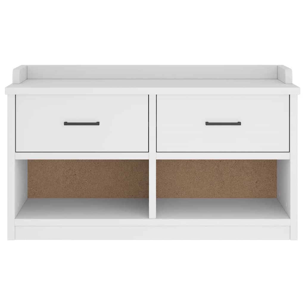Panca da Corridoio SANDNES Bianca 87x40x50 cm in Legno di Pino
