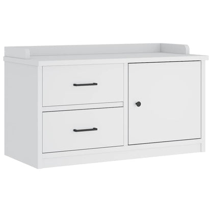 Panca da Corridoio SANDNES Bianca 87x40x50 cm in Legno di Pino