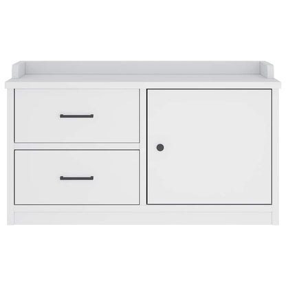 Panca da Corridoio SANDNES Bianca 87x40x50 cm in Legno di Pino