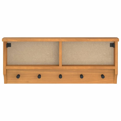 Appendiabiti da Parete SANDNES 87x12x35 cm in Legno di Pino