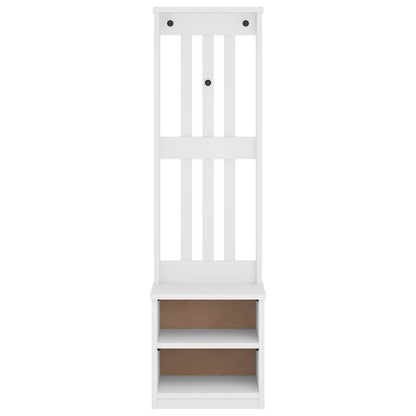 Albero da Ingresso SANDNES Bianco 45x40x159,5 cm Legno di Pino