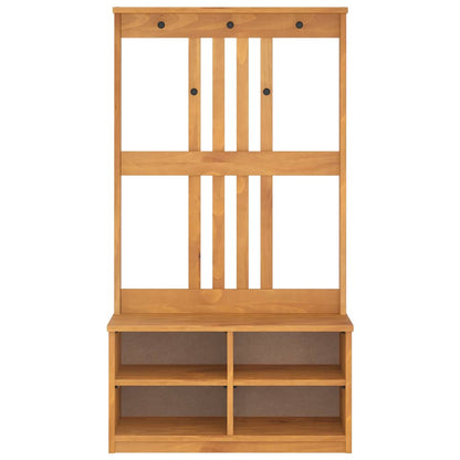 Albero da Ingresso SANDNES 87x40x159,5 cm in Legno di Pino