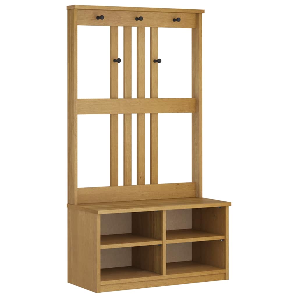 Albero da Ingresso SANDNES 87x40x159,5 cm in Legno di Pino