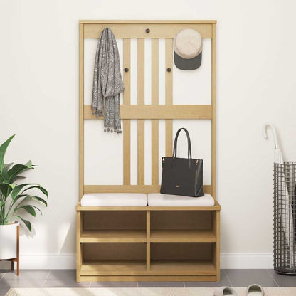 Albero da Ingresso SANDNES 87x40x159,5 cm in Legno di Pino