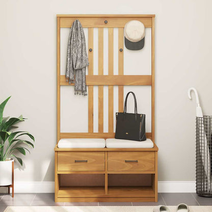 Albero da Ingresso SANDNES 87x40x159,5 cm in Legno di Pino