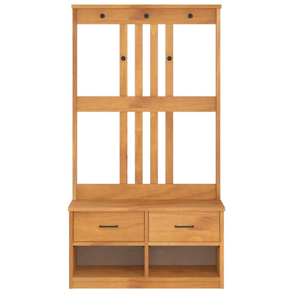 Albero da Ingresso SANDNES 87x40x159,5 cm in Legno di Pino