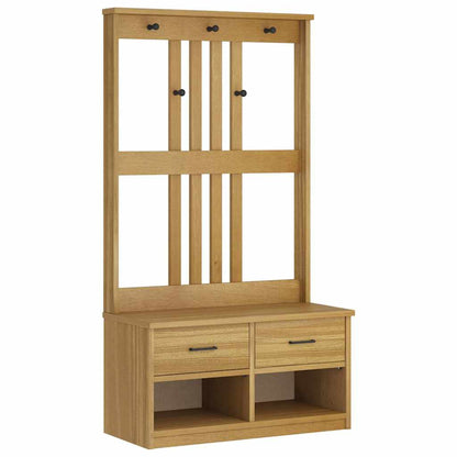 Albero da Ingresso SANDNES 87x40x159,5 cm in Legno di Pino