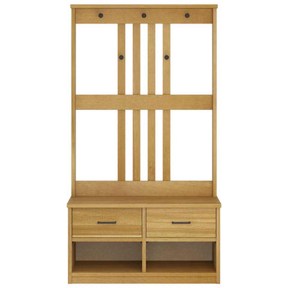 Albero da Ingresso SANDNES 87x40x159,5 cm in Legno di Pino
