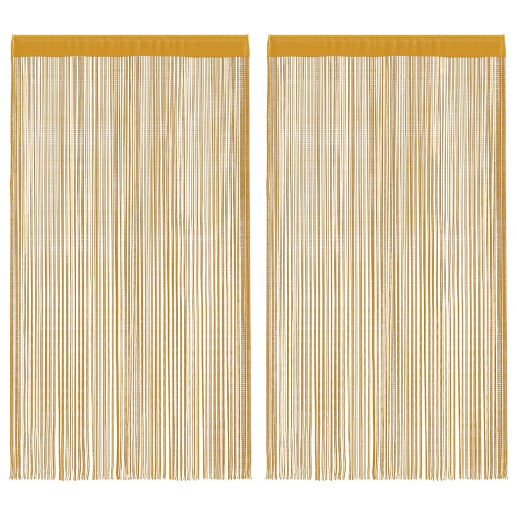 Tende a Filo 2 pz Oro 140x250 cm