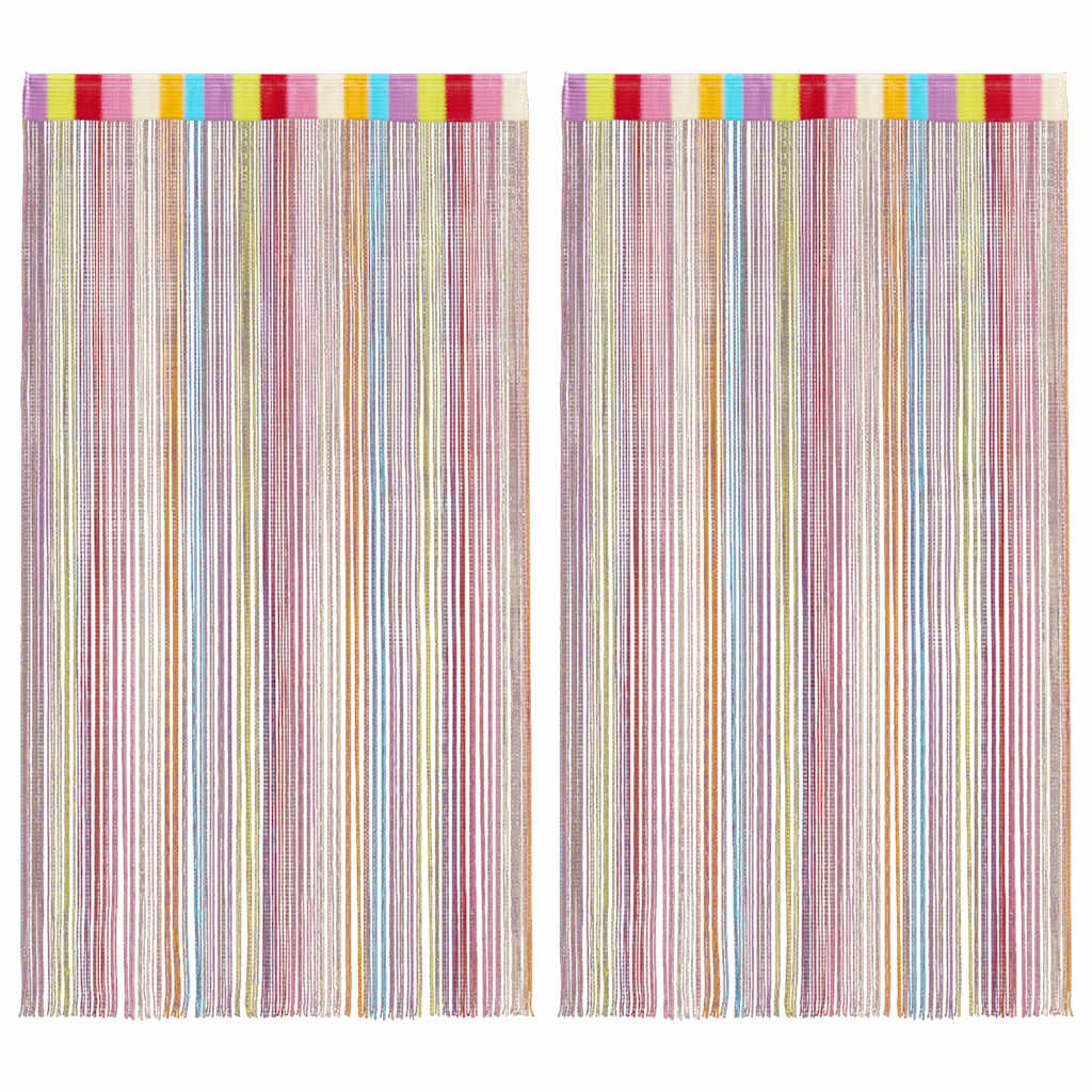 Tende a Filo 2 pz Multicolore 140x250 cm