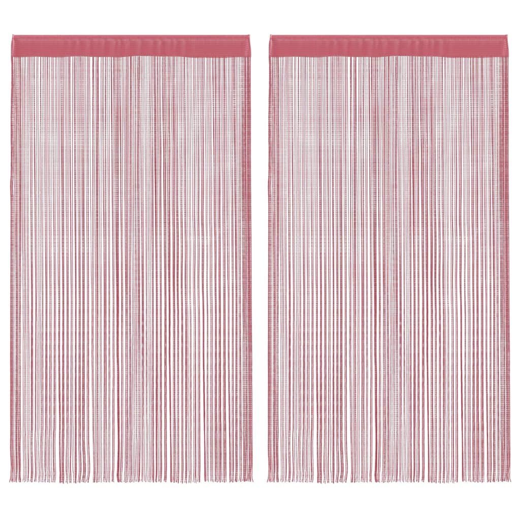 Tende a Filo 2 pz Rosa 100x250 cm