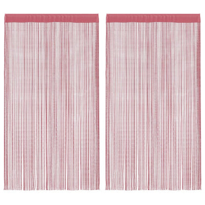 Tende a Filo 2 pz Rosa 100x250 cm