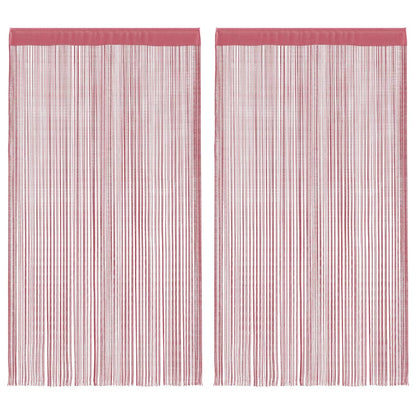 Tende a Filo 2 pz Rosa 140x250 cm